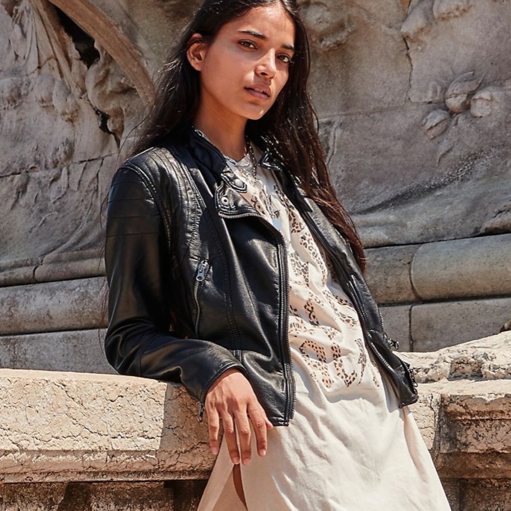 Free People Vegan Moto Jacket